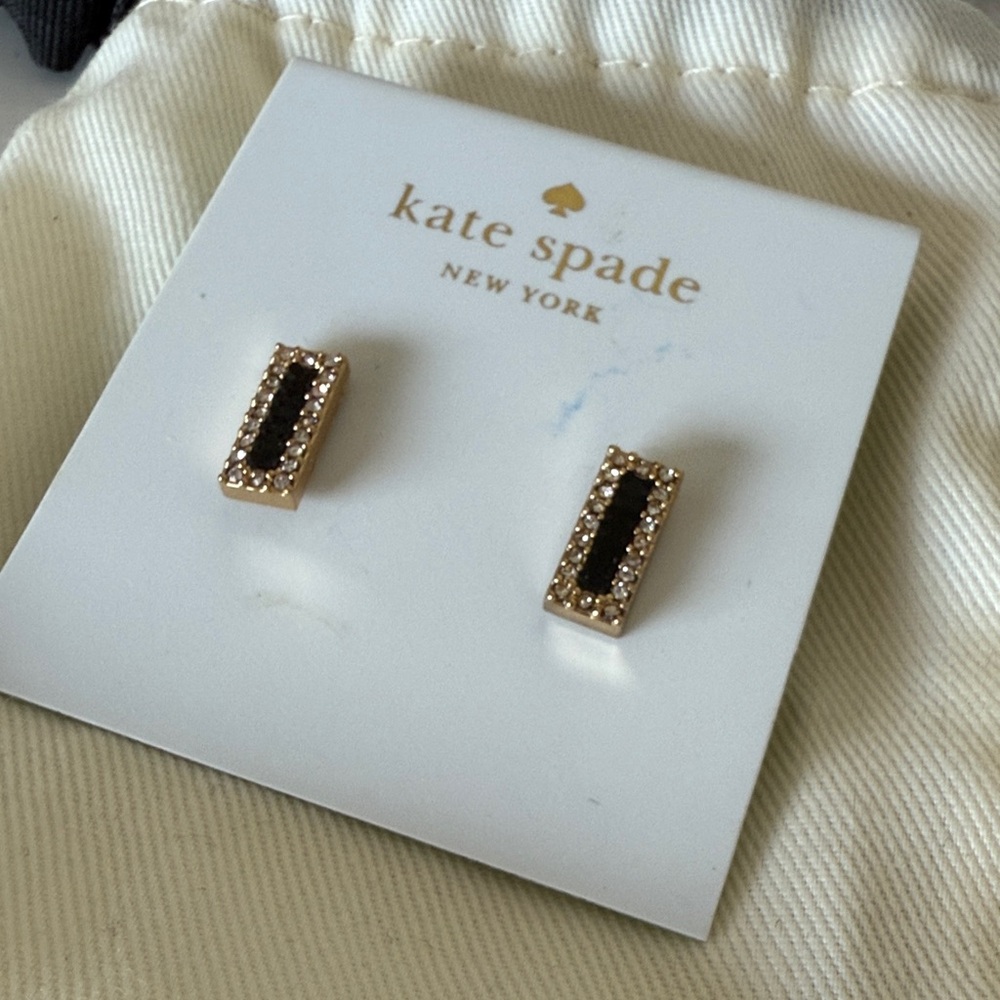 Kate Spade Black and Gold Stud Earrings